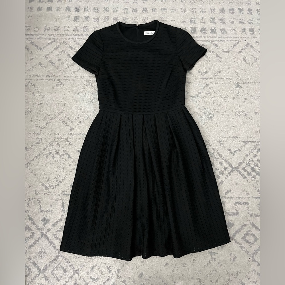 Calvin Klein, black, a-line, baby doll dress, size 2P